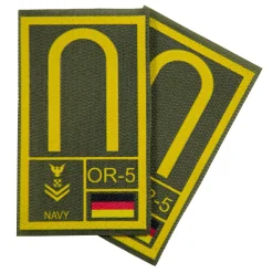 NfD - BW Rangabzeichen International bedruckt Marine Klett für KBS SK Gelbgold