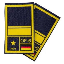 NfD - BW Rangabzeichen International bedruckt Marine Klett für KBS SK Gelbgold