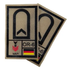 NfD - BW Rangabzeichen International bedruckt Marine Klett für KBS SK Schwarz