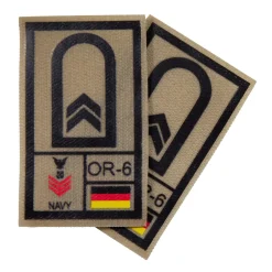 NfD - BW Rangabzeichen International bedruckt Marine Klett für KBS SK Schwarz