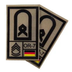 NfD - BW Rangabzeichen International bedruckt Marine Klett für KBS SK Schwarz