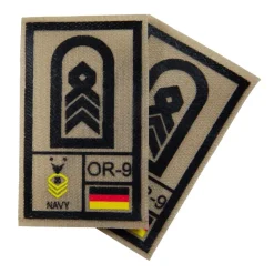 NfD - BW Rangabzeichen International bedruckt Marine Klett für KBS SK Schwarz