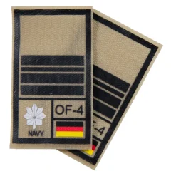 NfD - BW Rangabzeichen International bedruckt Marine Klett für KBS SK Schwarz