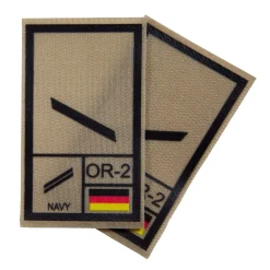 NfD - BW Rangabzeichen International bedruckt Marine Klett für KBS SK Schwarz