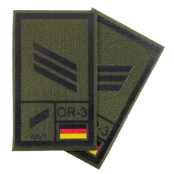 NfD - BW Rangabzeichen International bedruckt Marine Klett für KBS SK Schwarz