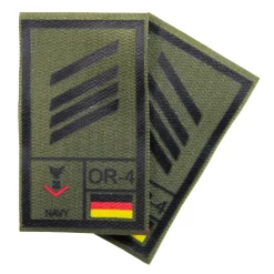 NfD - BW Rangabzeichen International bedruckt Marine Klett für KBS SK Schwarz