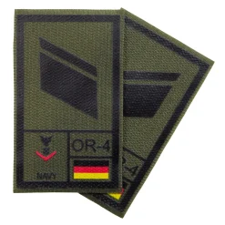 NfD - BW Rangabzeichen International bedruckt Marine Klett für KBS SK Schwarz