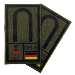 NfD - BW Rangabzeichen International bedruckt Marine Klett für KBS SK Schwarz