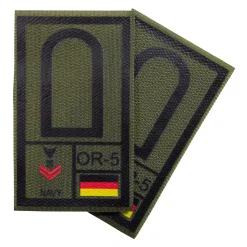 NfD - BW Rangabzeichen International bedruckt Marine Klett für KBS SK Schwarz