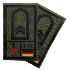 NfD - BW Rangabzeichen International bedruckt Marine Klett für KBS SK Schwarz