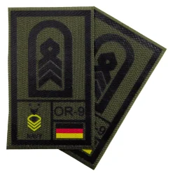 NfD - BW Rangabzeichen International bedruckt Marine Klett für KBS SK Schwarz