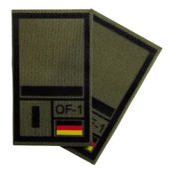 NfD - BW Rangabzeichen International bedruckt Marine Klett für KBS SK Schwarz