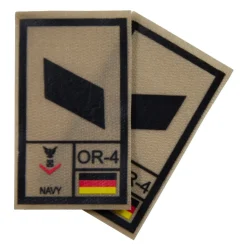 NfD - BW Rangabzeichen International bedruckt Marine Klett für KBS SK Schwarz