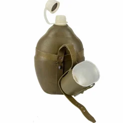 NVA - Feldflasche mit Becher isoliert gebraucht