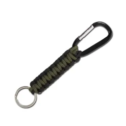 Rothco - Fallschirmleinen-Schlüsselanhänger mit Karabiner schwarz