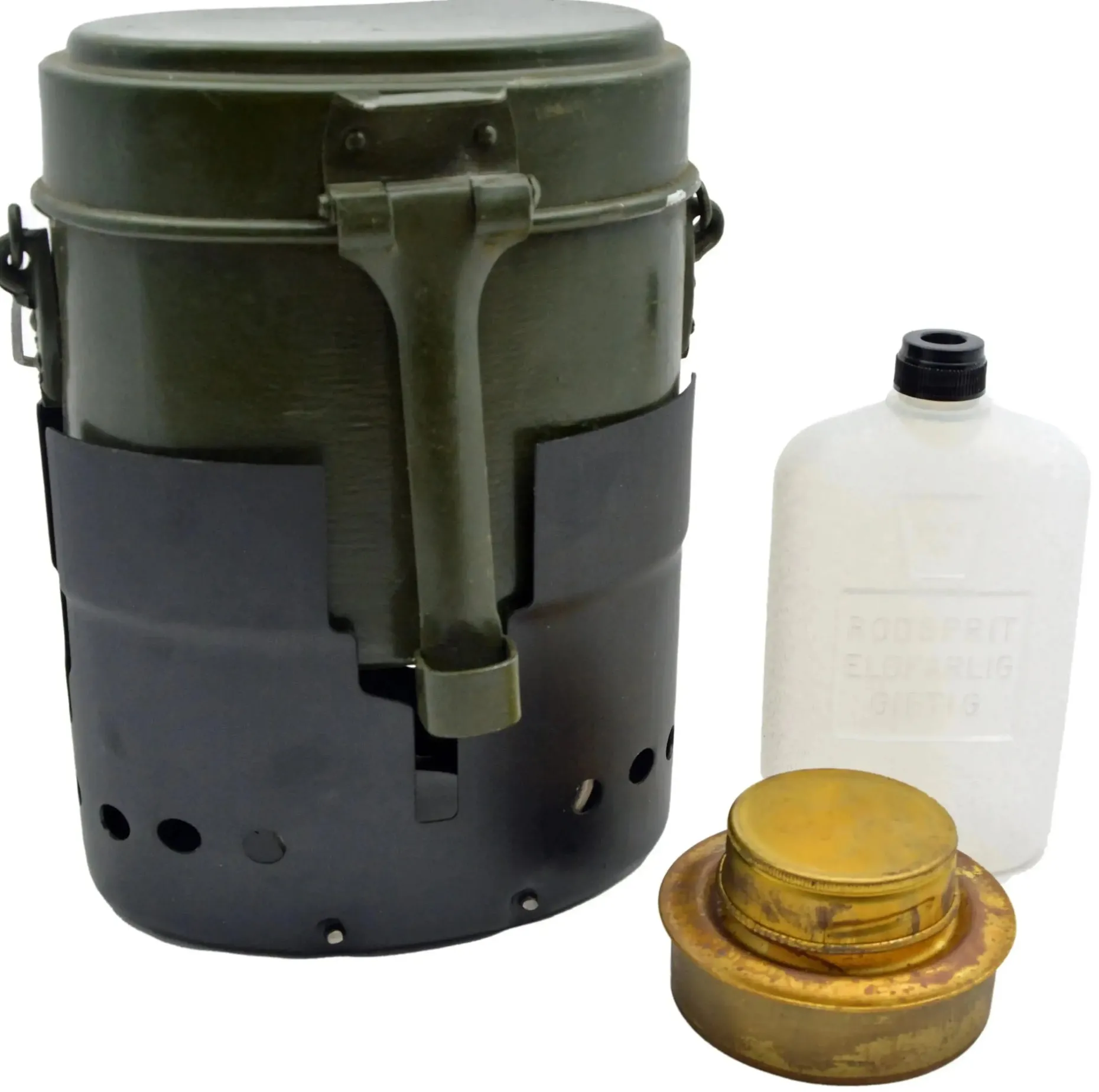 Schwedische Armee - Kochgeschirr mit Kocher gebraucht