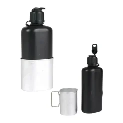 Schweizer Armee - Schweizer Feldflasche M84 mit Becher 800 ml gebraucht