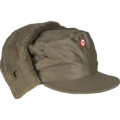 Österreichisches Bundesheer - ÖBH Wintermütze mit Plüsch oliv neuwertig
