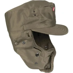 Österreichisches Bundesheer - ÖBH Wintermütze mit Plüsch oliv neuwertig