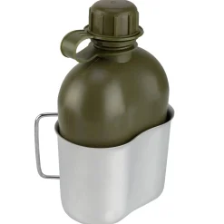 Österreichisches Bundesheer - ÖBH Feldflasche mit Becher und Hülle 1 L neuwertig