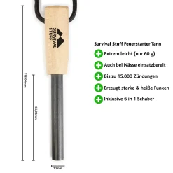 Survival Stuff - Feuerstahl Tann schwarz