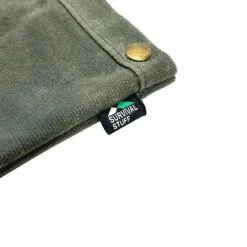 Survival Stuff - Tasche Waxed Canvas klein grau oliv