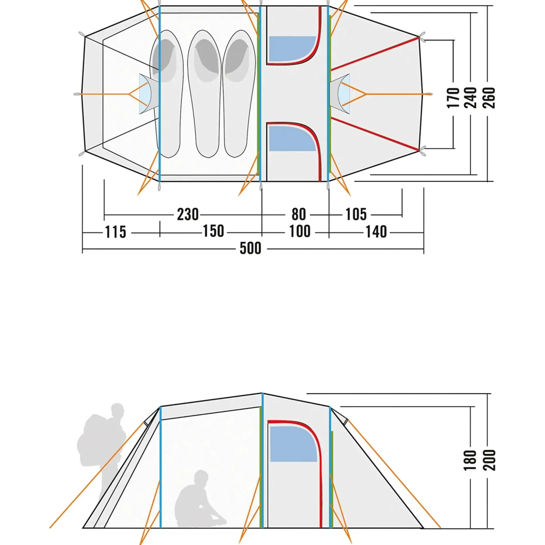 Tatonka - Tunnelzelt Family Camp